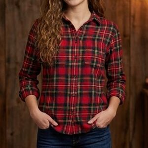 L.L. Bean Petite Scotch Plaid Relaxed Fit. Size XS Petite.